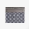 Online E.Marinella Dark Grey Leather And Silk Credit Card Holder