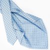 Best E.Marinella Light Blue 5 Fold Sartorial Silk Tie - Small Flower Pattern