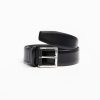 Wholesale E.Marinella Classic Black Leather Belt 35 Mm