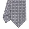 Online E.Marinella Dark Grey Sartorial Classic Silk Tie - Small Flower Designs