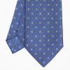 Online E.Marinella Dark Blue Sartorial Classic Silk Tie - Small Flower Pattern