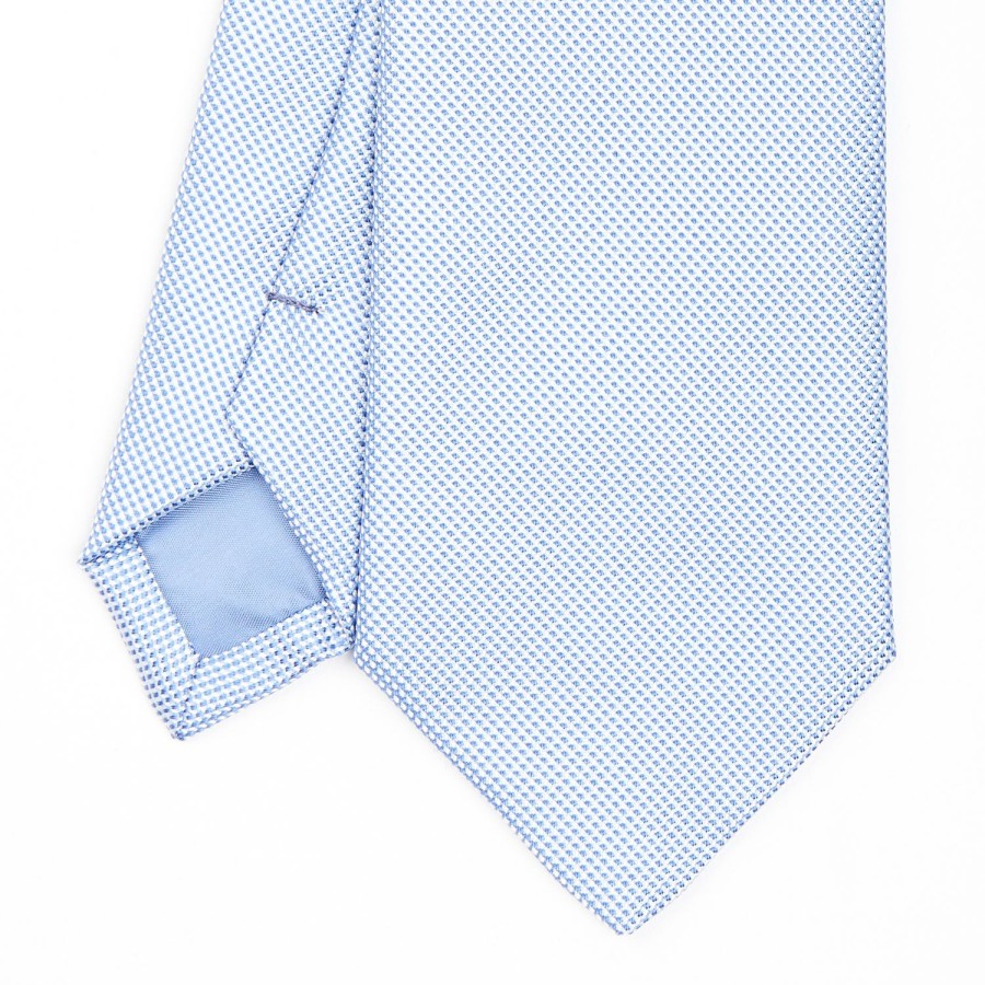 Best E.Marinella Light Blue Ceremonial Jacquard Silk Tie