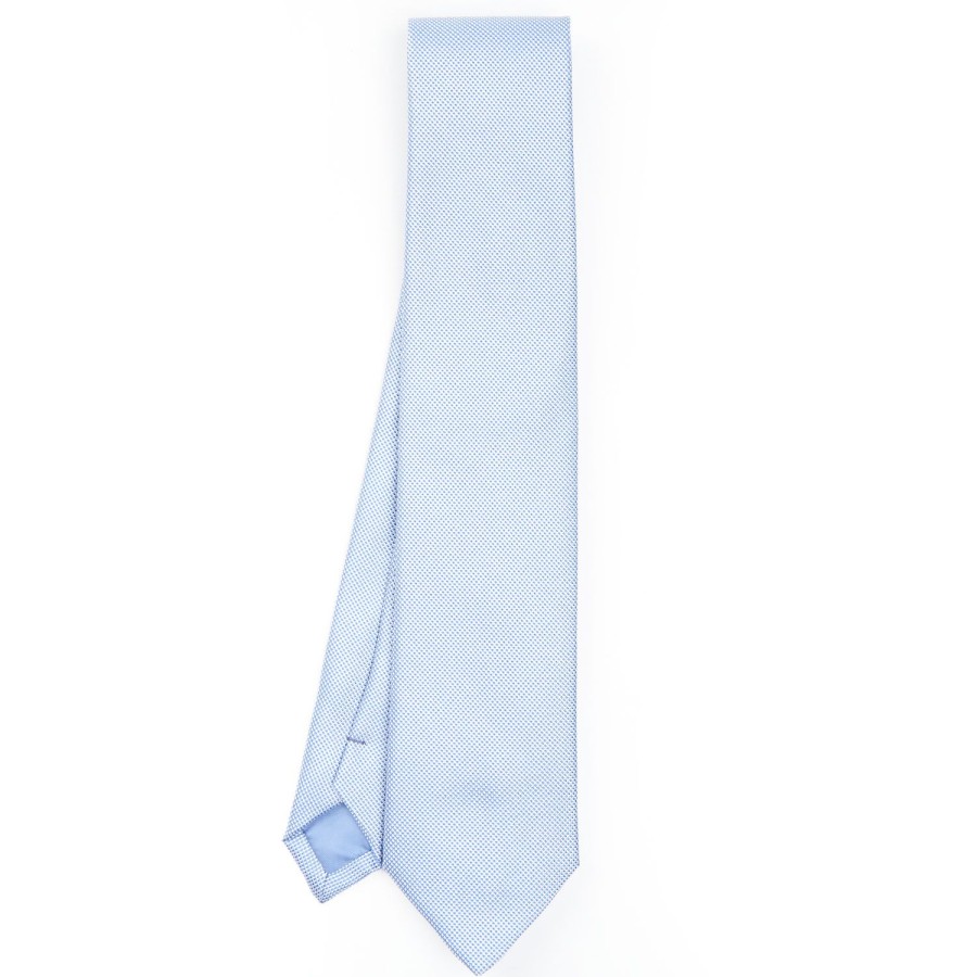 Best E.Marinella Light Blue Ceremonial Jacquard Silk Tie