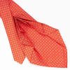 Wholesale E.Marinella Orange 9 Fold Sartorial Silk Tie Small Flower Pattern