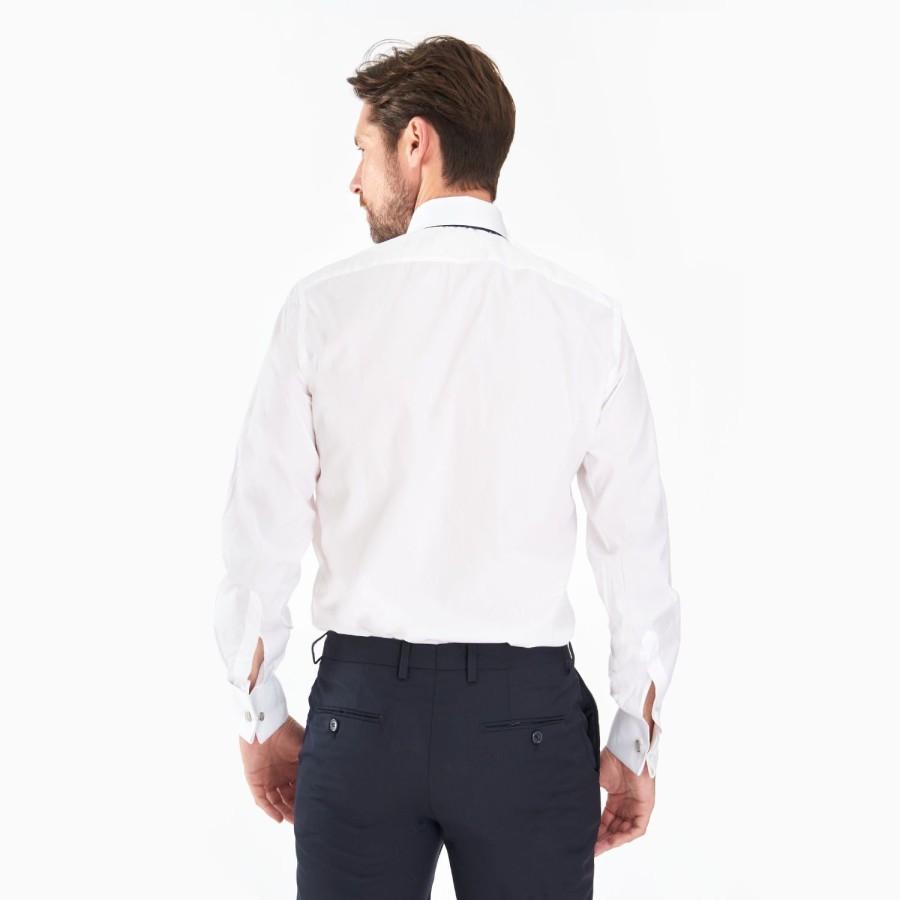 Hot E.Marinella Regular Double Cuff Formal Shirt In Cotton