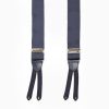 Best E.Marinella Dark Blue Satin Silk Braces