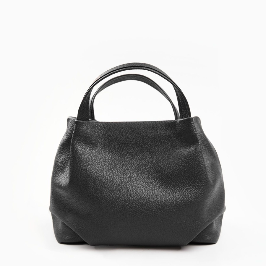 Wholesale E.Marinella Dark Grey Textured Leather Soft Bag