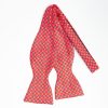 Hot E.Marinella Red Silk Bowtie To Self-Tie - Small Flower Pattern