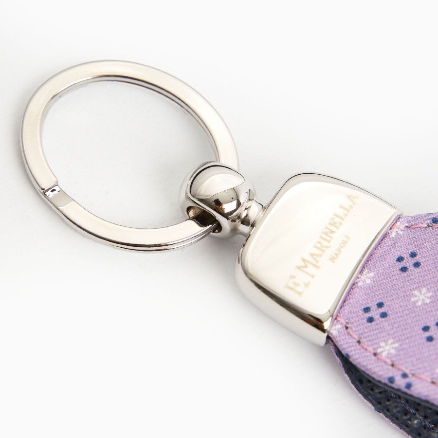 Best E.Marinella Lilac Keyfob In Silk And Leather