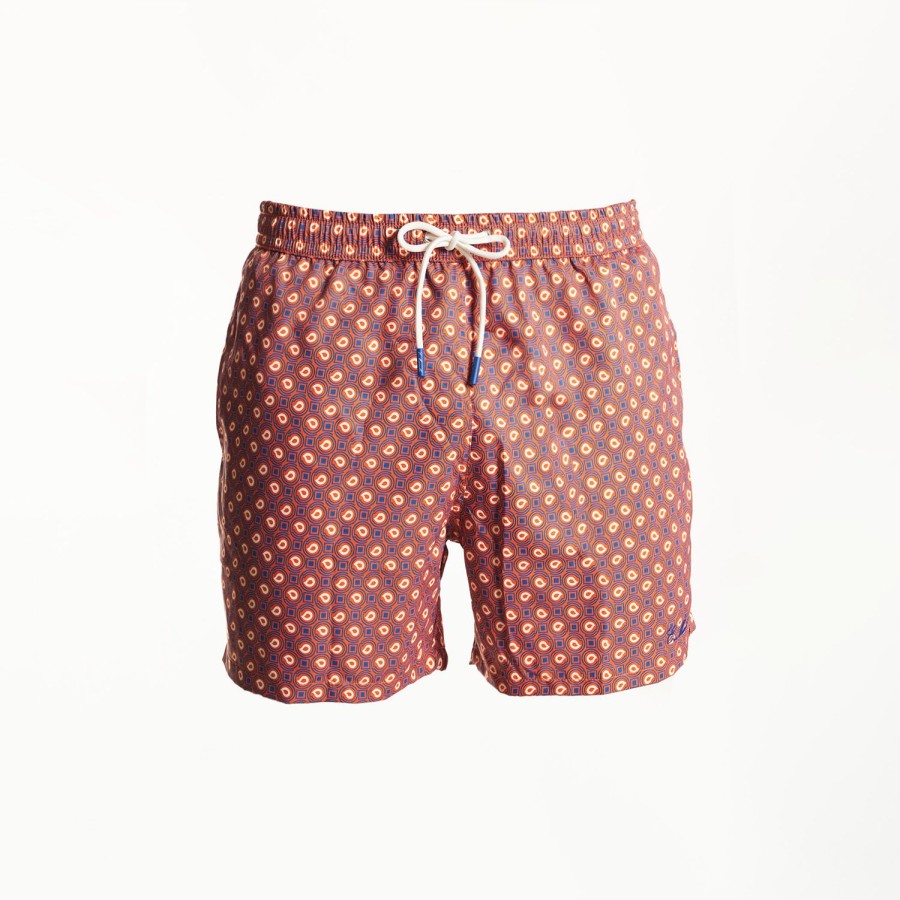 Best E.Marinella Orange Baby Swim Shorts - Paisley Pattern