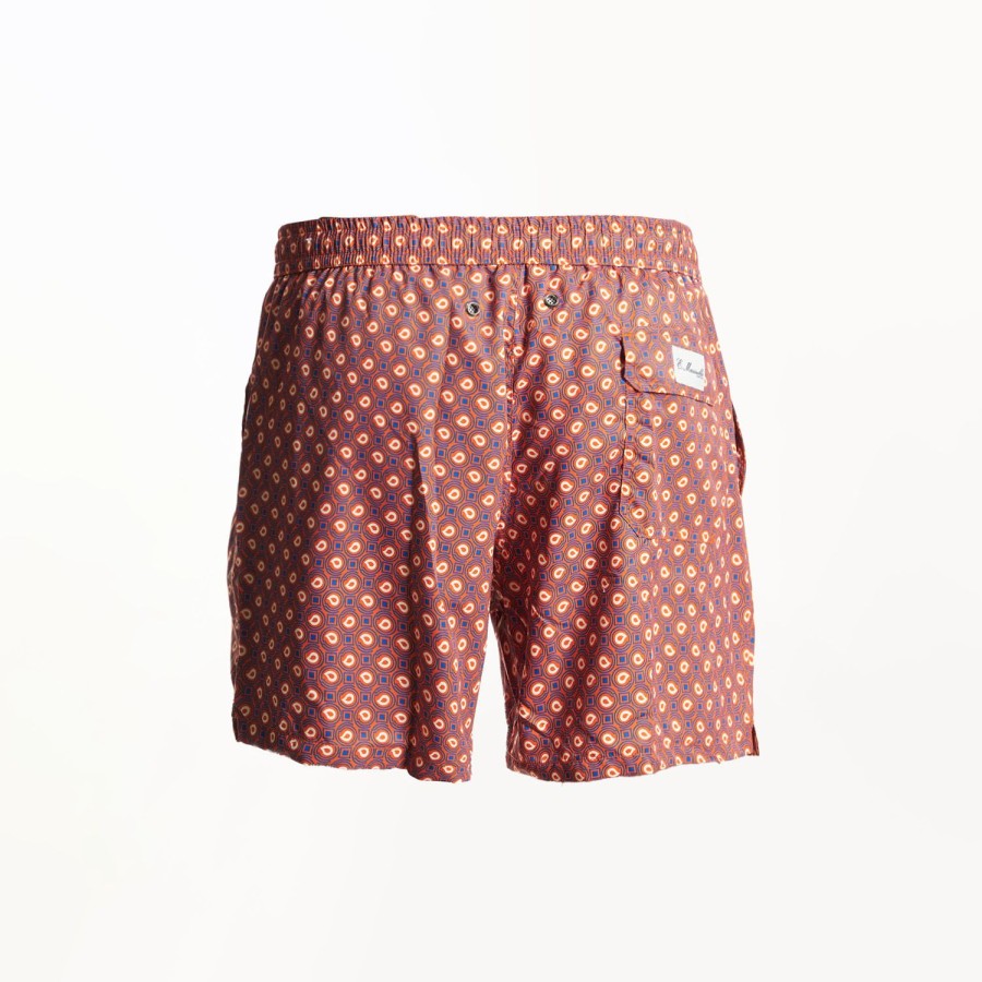 Best E.Marinella Orange Baby Swim Shorts - Paisley Pattern