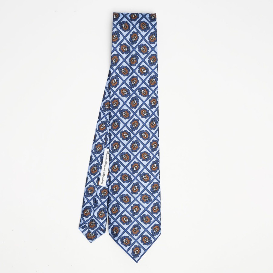 New E.Marinella Light Blue Archivio Collection Silk Tie 1945_03