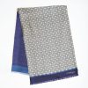 Clearance E.Marinella Beige And Blue Double Silk Scarf