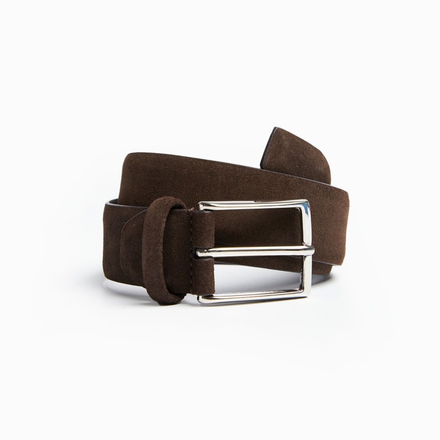 Best E.Marinella Classic Belt In Suede 35 Mm