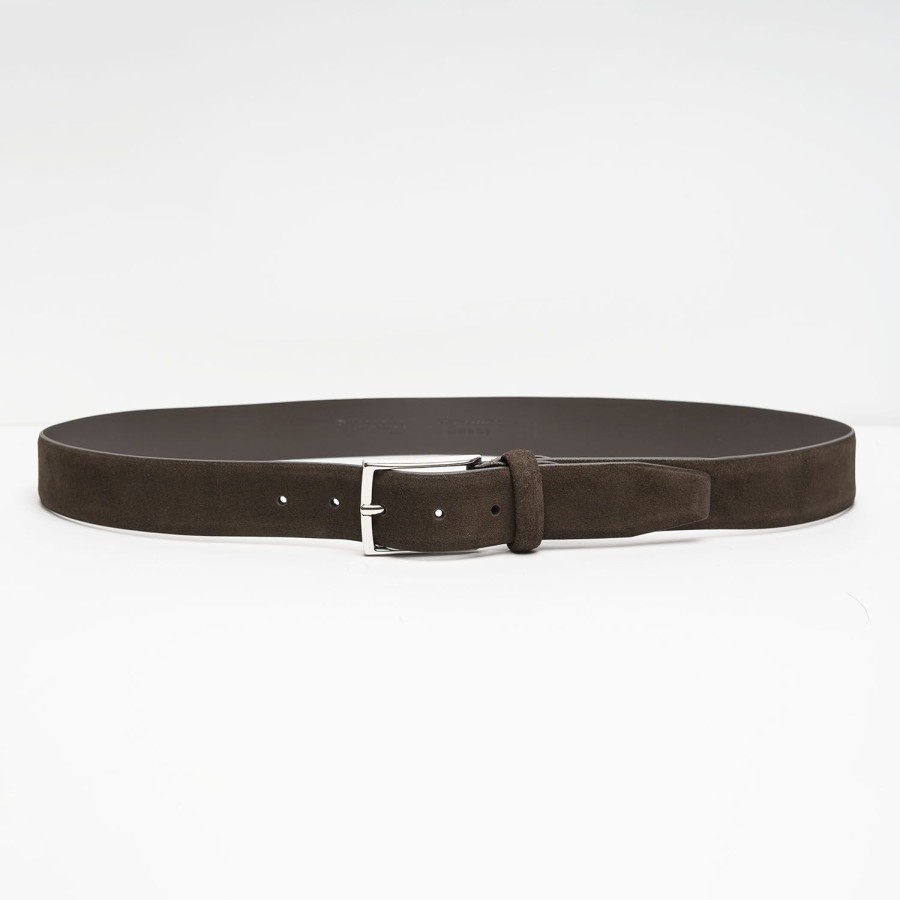 Best E.Marinella Classic Belt In Suede 35 Mm