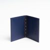 Clearance E.Marinella Dark Blue Silk And Leather Folding Card Holder - 10 Compartments