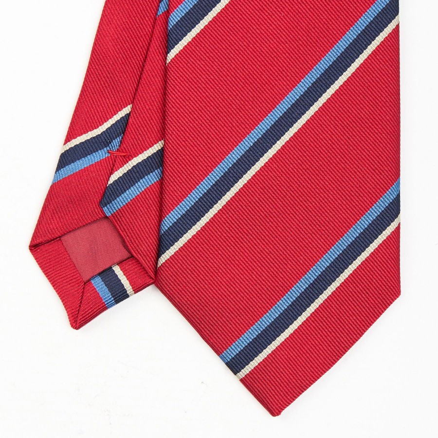 Online E.Marinella Red Sartorial Striped Tie