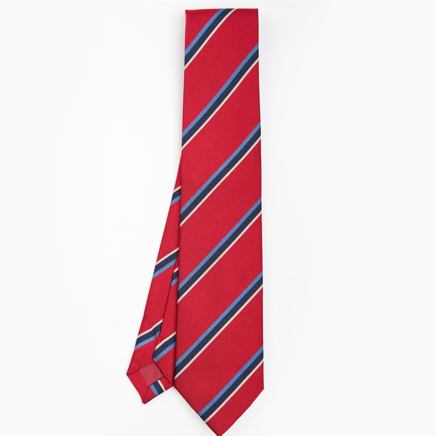 Online E.Marinella Red Sartorial Striped Tie