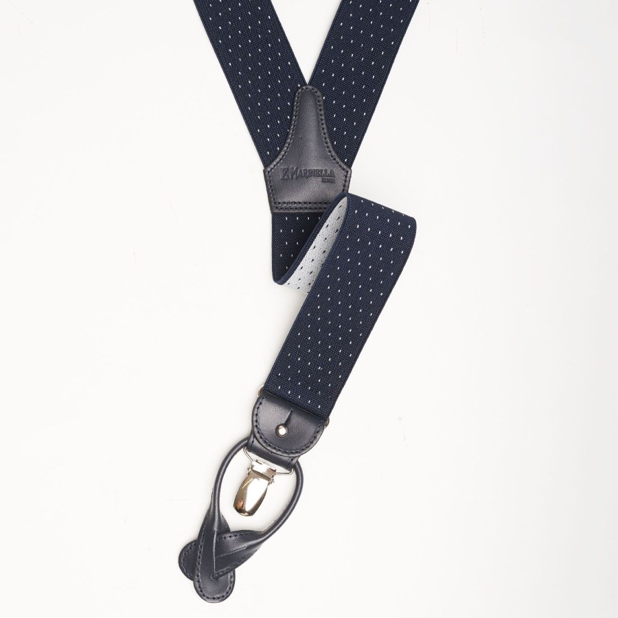 Online E.Marinella Blue Polka Dot Pattern Braces