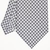 Wholesale E.Marinella White Extra Long Sartorial Silk Tie - Small Flower Pattern