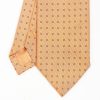 Wholesale E.Marinella Orange Sartorial Jacquard Silk Tie - Small Flower Designs