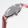 New E.Marinella Lady'S Pink Leather Watch With Floral Dial