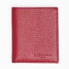 Online E.Marinella Burgundy Hammered Leather Small Wallet