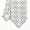 Online E.Marinella Light Green Sartorial Jacquard Silk Tie - Large Flower Pattern