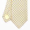 New E.Marinella Yellow Sartorial Jacquard Silk Tie - Large Flower Pattern