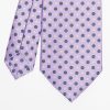 Clearance E.Marinella Lilac Sartorial Classic Silk Tie Small Flower Pattern