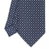 Online E.Marinella Dark Blue Sartorial Classic Silk Tie - Small Flower Designs