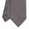 Best E.Marinella Dark Grey Ceremonial Jacquard Silk Tie - Small Polka Dot Pattern