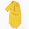 Clearance E.Marinella Yellow Silk Ascot Tie - Small Flower Designs