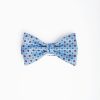 Clearance E.Marinella Light Blue Pre-Knotted Silk Bowtie - Small Flower Pattern