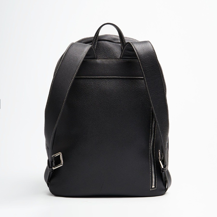 Online E.Marinella Black Leather Back Pack