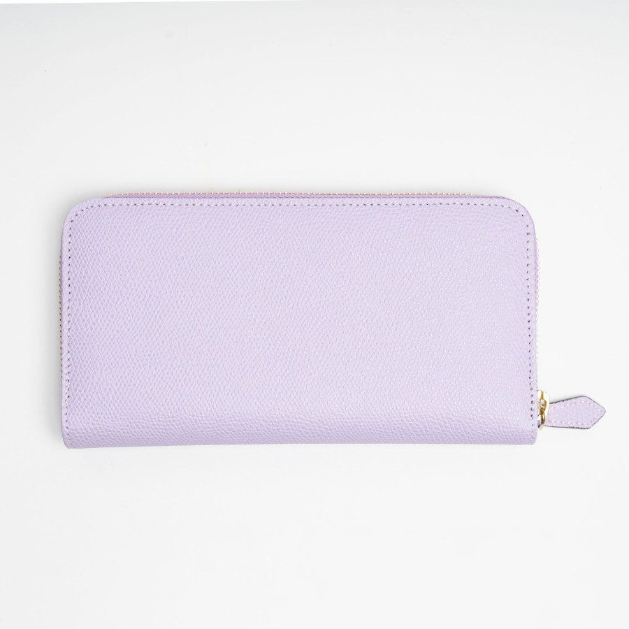 Online E.Marinella Large Liliac Hammered Leather Wallet