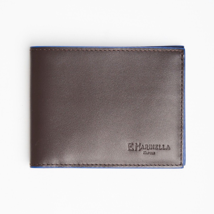 Clearance E.Marinella Dark Brown Leather Horizontal Wallet