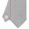 Wholesale E.Marinella Light Grey Ceremonial Jacquard Silk Tie - Small Geometric Pattern