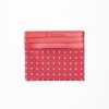 Wholesale E.Marinella Red Leather And Silk Credit Card Holder 5 Compartments