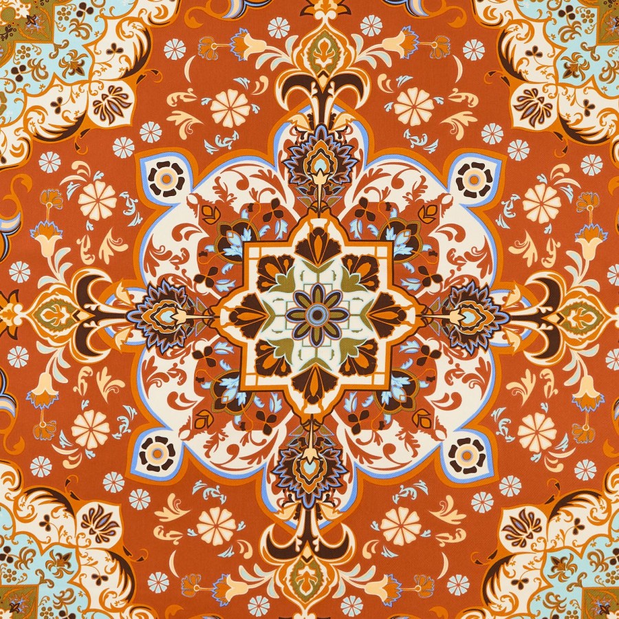 Online E.Marinella Orange Silk Scarf 90 - Mediterranean Vibes