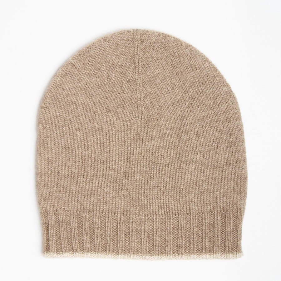 Best E.Marinella Camel And White Bicolor Cashmere Beanie