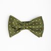 Hot E.Marinella Olive Green Pre-Knotted Bowtie - Small Flower Pattern