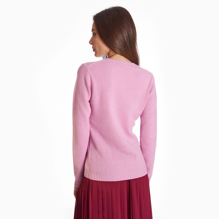 Best E.Marinella Pink Wool And Cashmere Crewneck