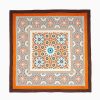 Online E.Marinella Dark Brown Silk Scarf 90 - Mosaic