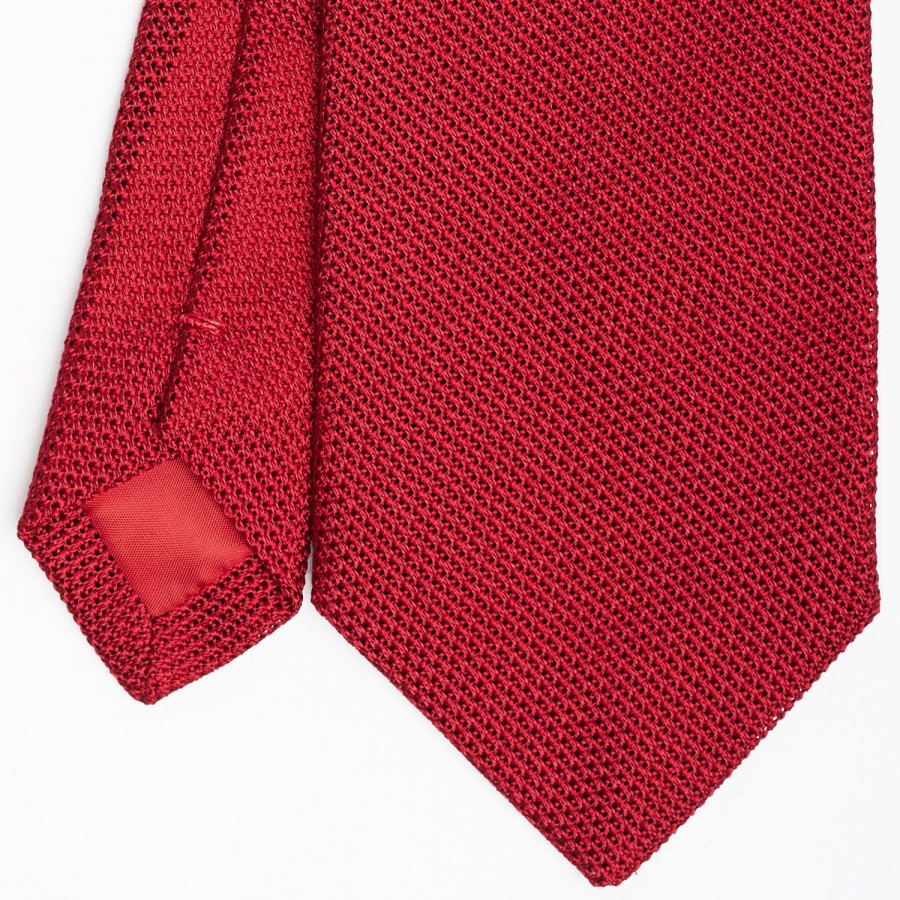 Hot E.Marinella Red Sartorial Granadine Silk Tie