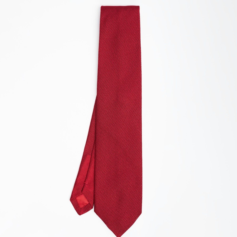 Hot E.Marinella Red Sartorial Granadine Silk Tie