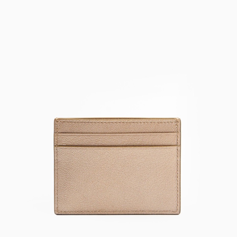 New E.Marinella Platinum Pink Small Credit Card Holder In Soft Leather