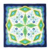 Hot E.Marinella Blue Silk Scarf 90 - Floral Pattern