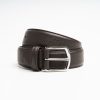 Wholesale E.Marinella Dark Chocolate Belt In Fine-Grained Leather