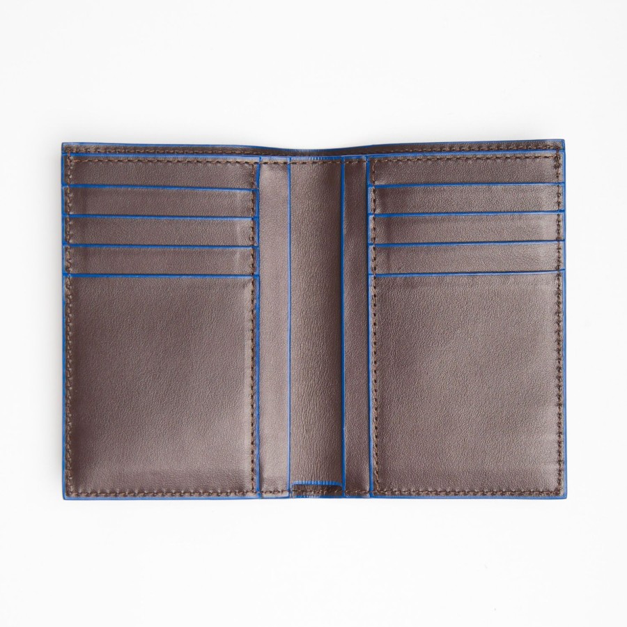 Online E.Marinella Dark Brown Leather Vertical Wallet